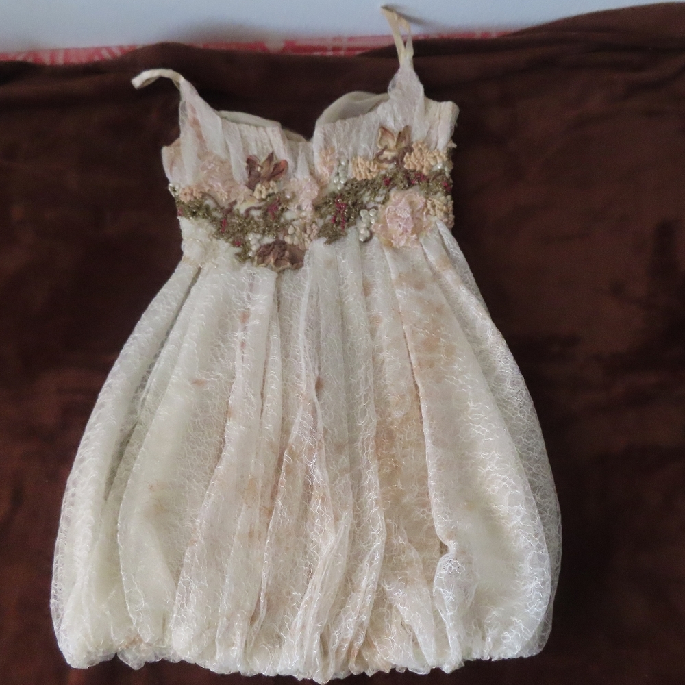 Vintage 2000s Y2K Ema Savahl  Mini Dress Flowers sz M made in usa